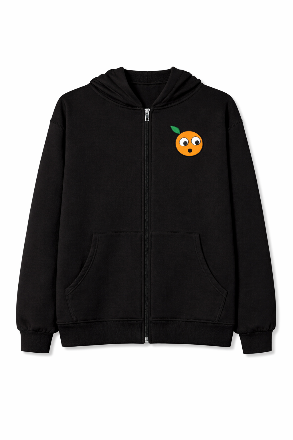 Orange Zip Up Sweatshirt