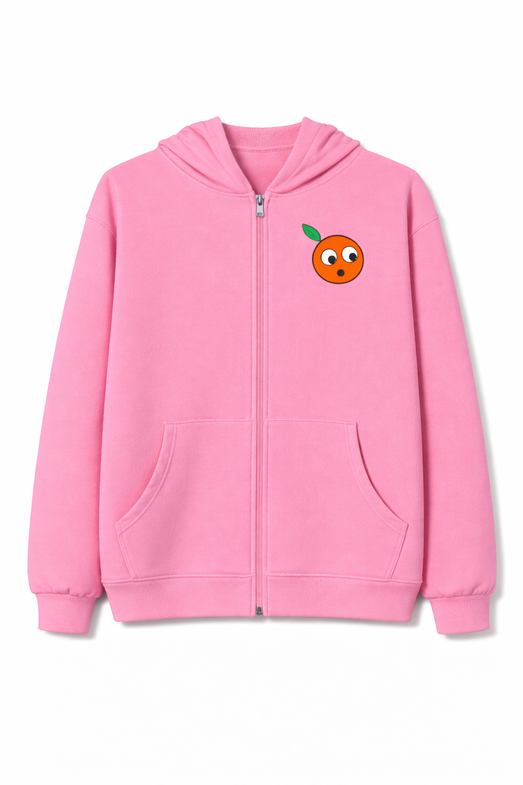 Orange Zip Up Sweatshirt