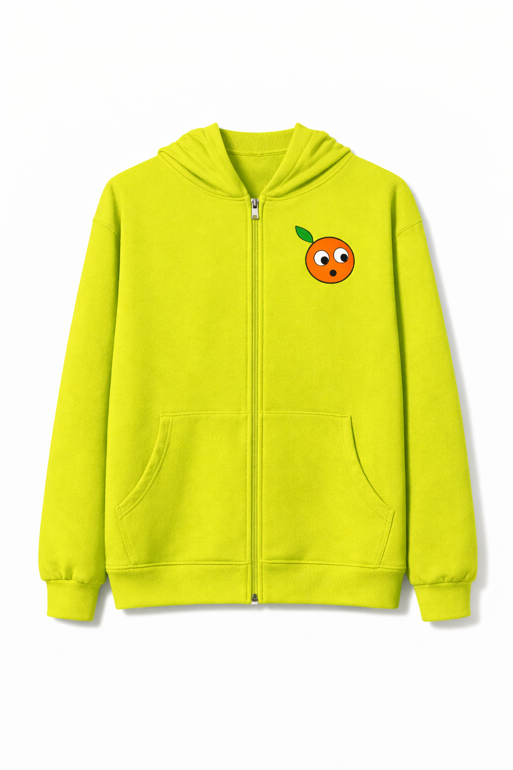Orange Zip Up Sweatshirt