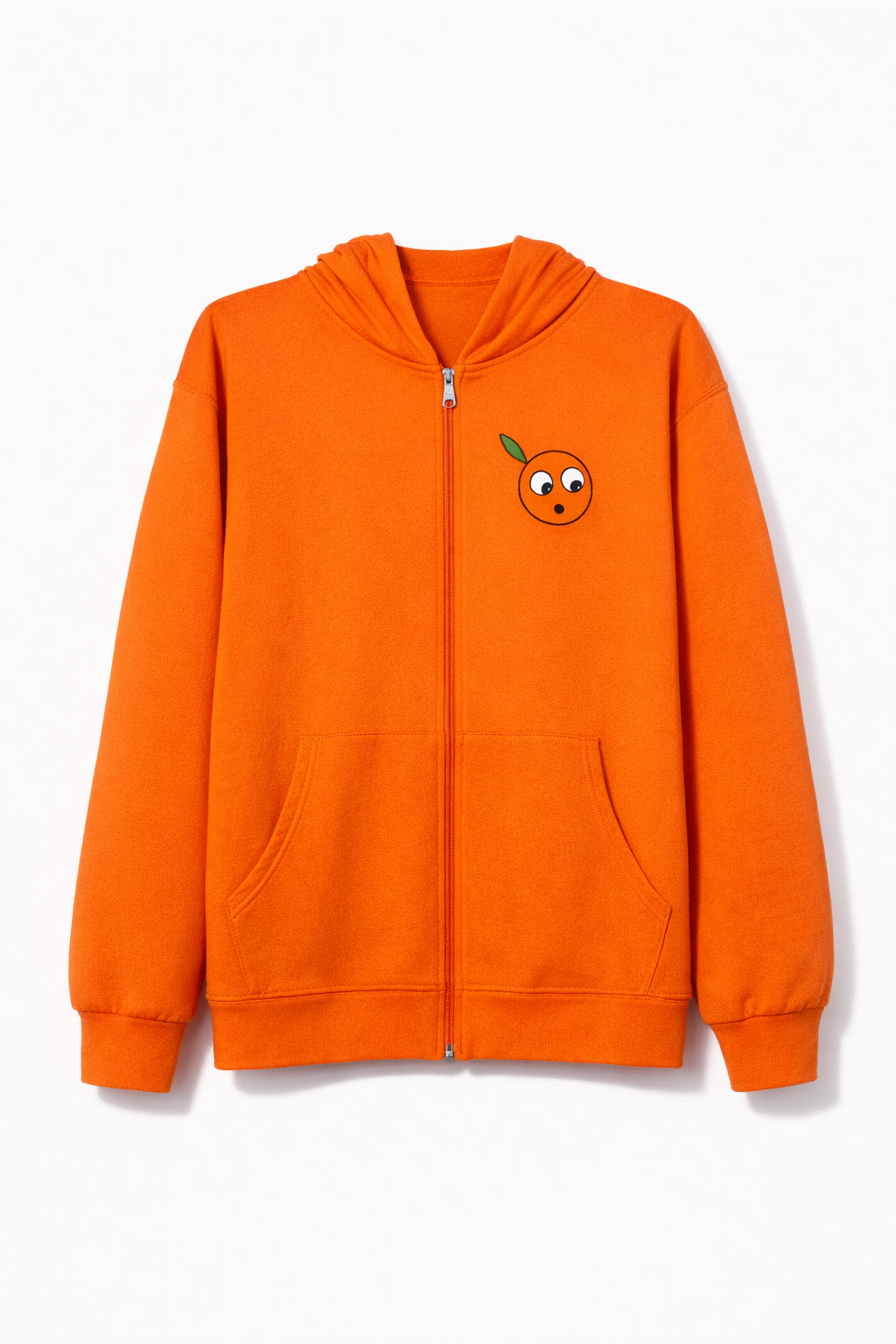 Orange Zip Up Sweatshirt