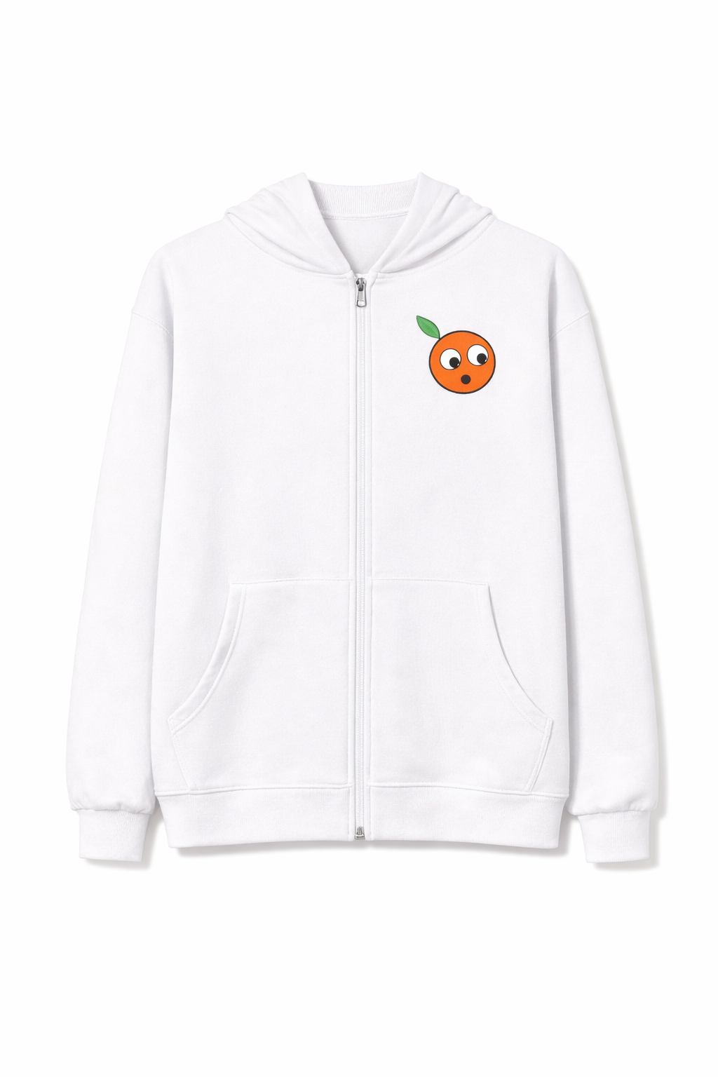 Orange Zip Up Sweatshirt